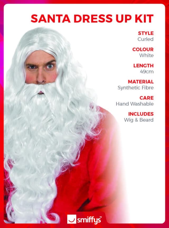 Thumbnail 2 de Smiffy's Kit Babbo Natale Bianco 🎭