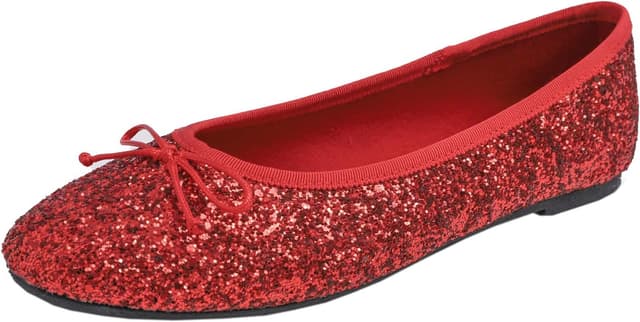 Detalle de Round Glitter Ballerina mit Profilsohle