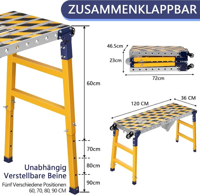 Detalle 2 de 2-in-1 Arbeitsplattform 500 kg Schweißtisch