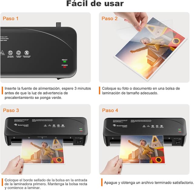 Thumbnail 5 de Bonsaii laminadora A4 L418-C anti-atascos