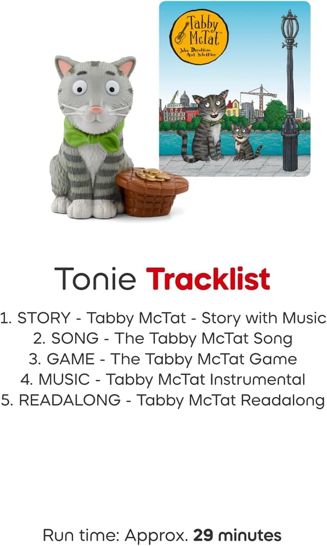 Detalle de Toniebox 2 Audio Player Julia Donaldson Bundle (Cloud Pink) with Tabby McTat & Superworm – for Kids 3+
