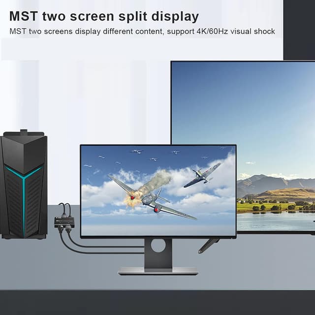 Thumbnail 3 de BolAAzul 2-Port DisplayPort 1.4 MST Hub 4K@120Hz