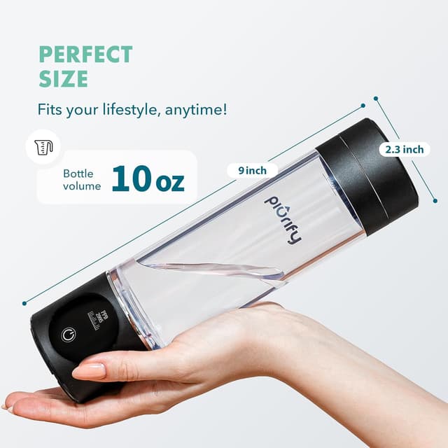 Detalle de PIURIFY Hydrogen Water Bottle 10 oz 💧