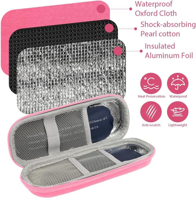 Detalle de ACWOO sac isotherme pour diabétiques avec 2 blocs de glace réutilisables