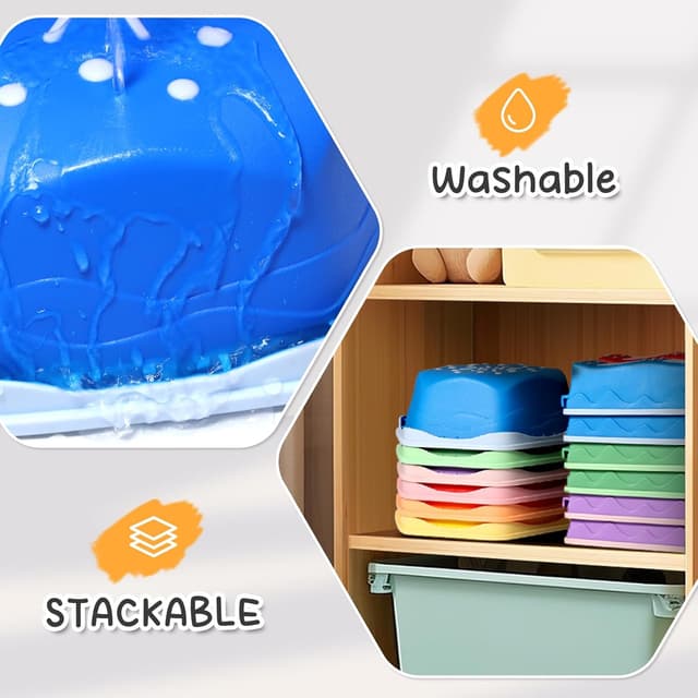 Thumbnail 6 de HappyField 18-Piece Non-Slip Balance Beam Stepping Stones Set (Stackable Obstacle Course)