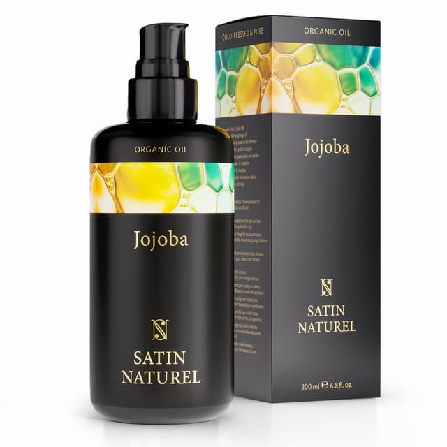 Detalle de Satin Naturel Bio Jojobaöl kaltgepresst (200 ml) – 100% reines Jojobaöl für Gesicht, Körper, Haare & Nägel