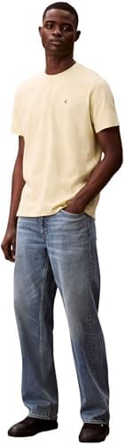 Detalle 1 de Calvin Klein Camiseta SS Classic Monogram tee para hombre (blanco Lime Spritz) talla M