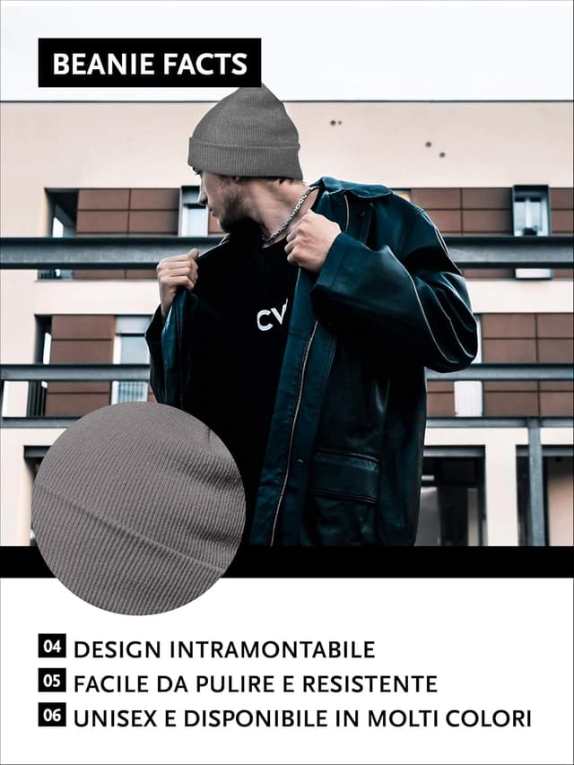 Detalle 2 de DonDon beanie invernale classico