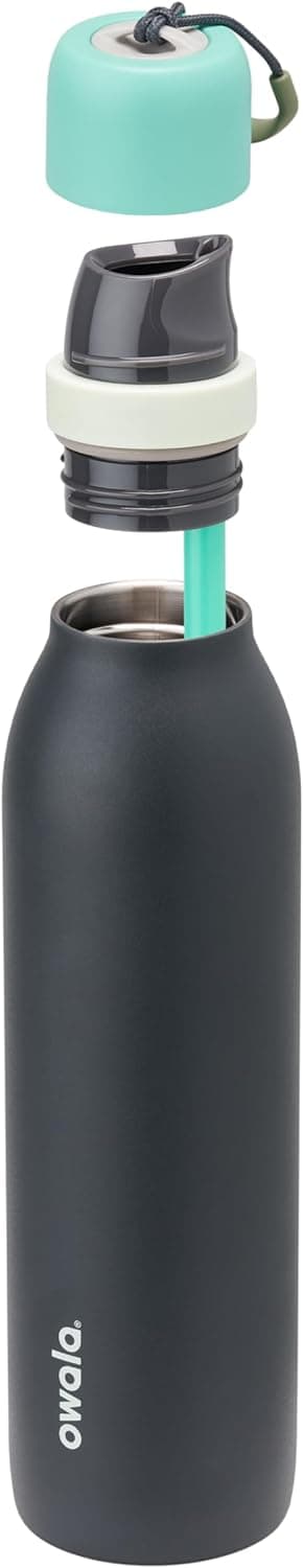 Thumbnail 4 de Owala FreeSip Twist Insulated Stainless Steel Water Bottle (24-oz) with Straw, Blue/Grey