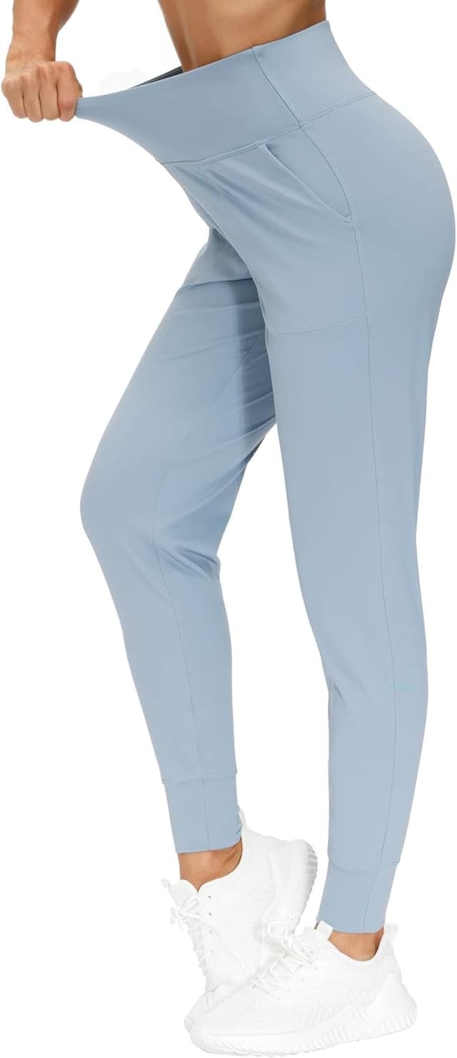 Detalle de The Gym People Pantalon de jogging léger fuselé femme (polyamide/élasthanne)
