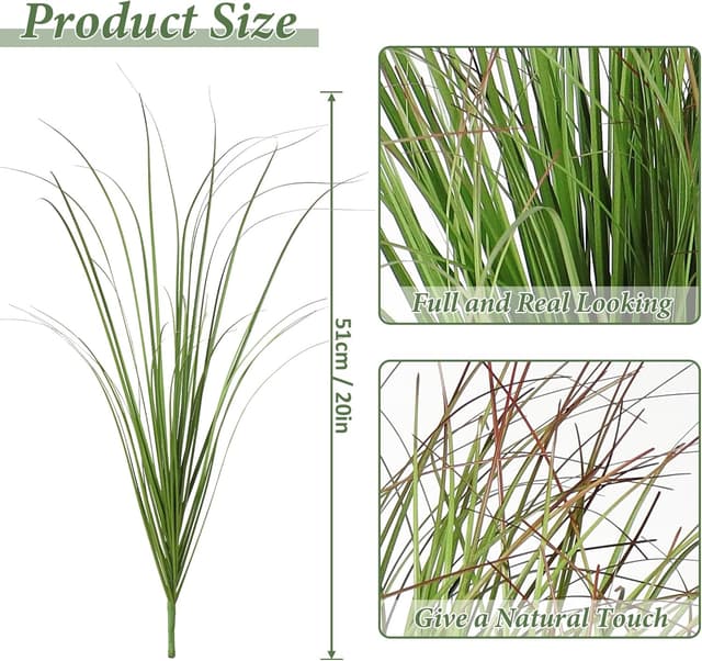 Detalle de DEMIUKO 10 Bündel Kunstpflanzen 50 cm Grün
