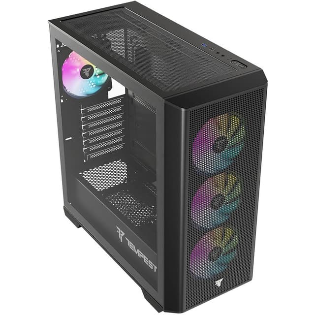 Detalle de tempest Fort ARGB ATX caja gaming 4 ventiladores