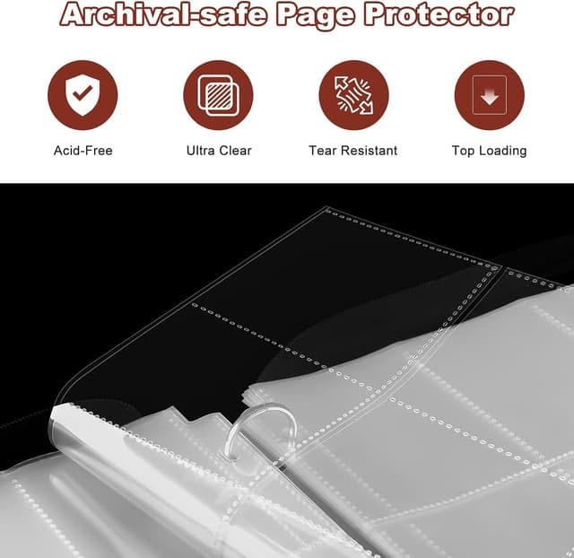 Detalle de Mlikero Basketball Card Binder 720-Pocket (3-Ring) with Display Wristband