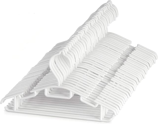 Imagen de 60 cintres bébé en plastique, blanc, 30 cm ⚙ en OfertitasTOP