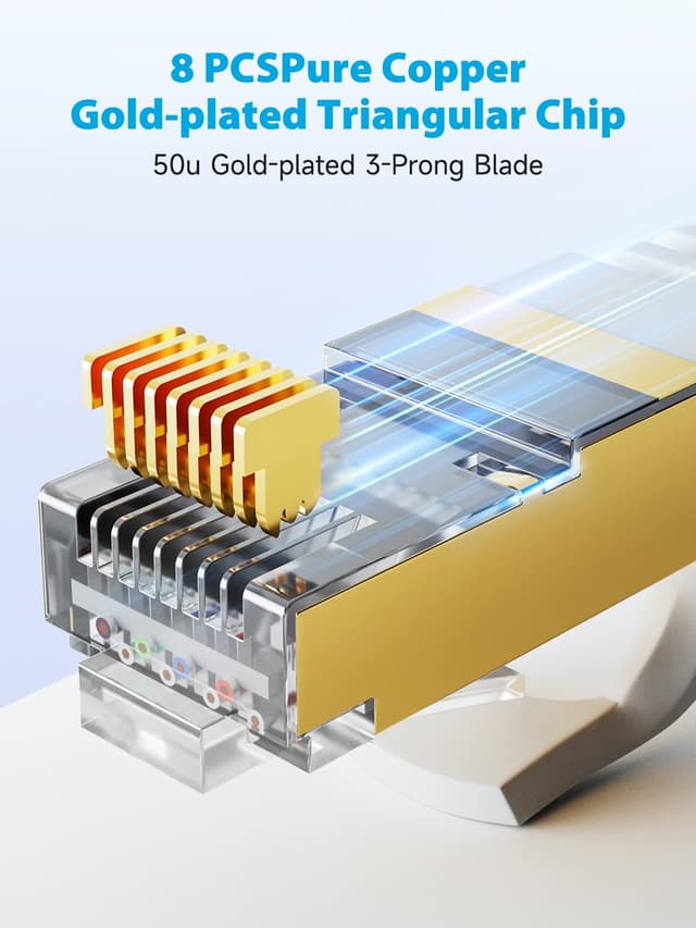 Thumbnail 2 de VOIETOLT Cat8 Ethernet Cable 10M 40Gbps