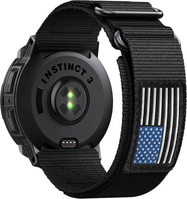 Detalle de Nylon Double Loop Buckle Strap for Garmin Instinct 2X/3 50mm (Adjustable Breathable Wristband)
