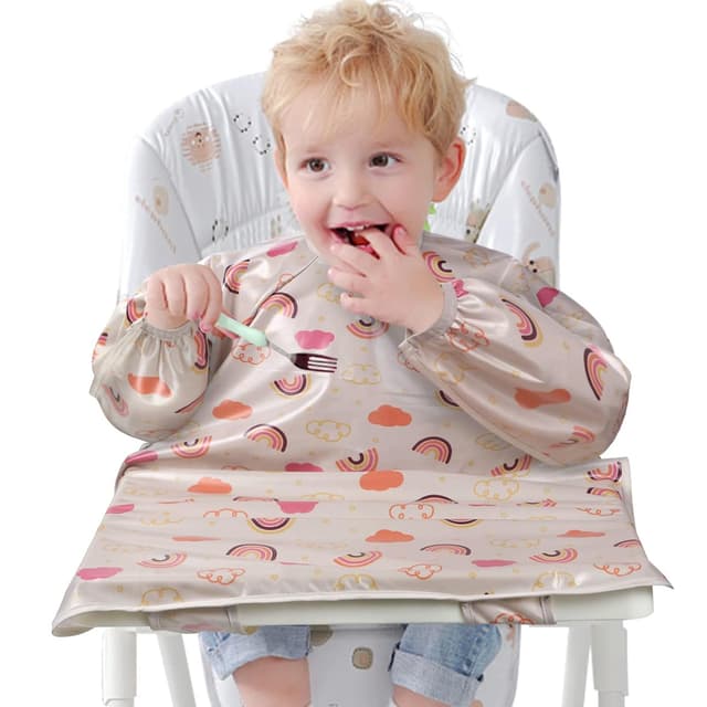 Imagen de Vicloon Lätzchen mit Ärmeln Regenbogen en OfertitasTOP