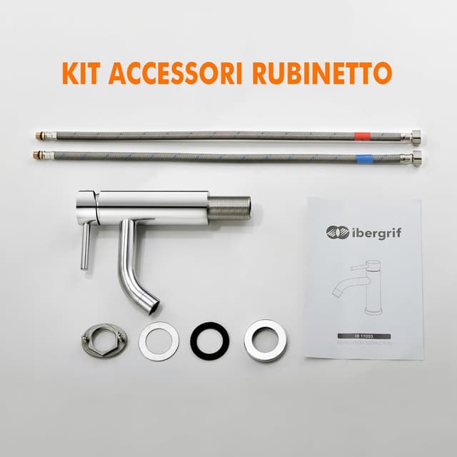 Thumbnail 6 de Ibergrif M11003 Star miscelatore monocomando per bagno in cromo/argento