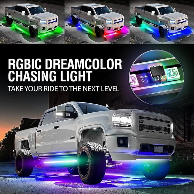 Detalle de OPT7 Aura DreamColor Underglow Chasing Lights Kit for Truck (RGBIC) with App & Remote, Waterproof 12V