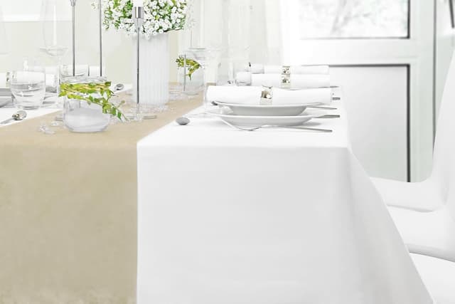 Thumbnail 5 de Moderno Tischläufer Creme‑Beige 30 cm x 25 m