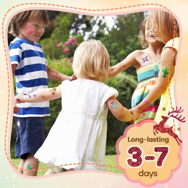 Thumbnail 5 de Bledras Glitzer Tattoo Set Kinder 178 Schablonen