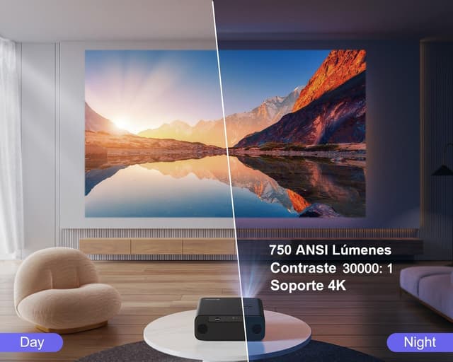 Detalle de WiMiUS Proyector 4K: Cine en Casa con 28000 Lúmenes 🎥