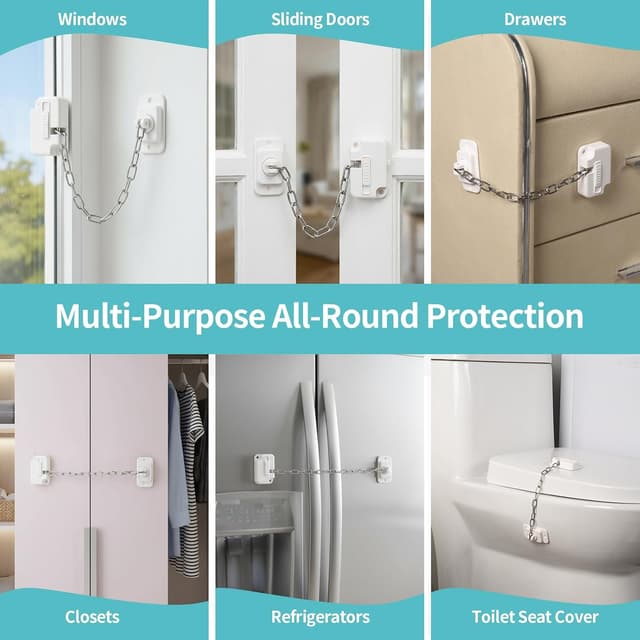 Thumbnail 6 de OTraki 2 Piezas Cerradura para Puerta Frigorífico