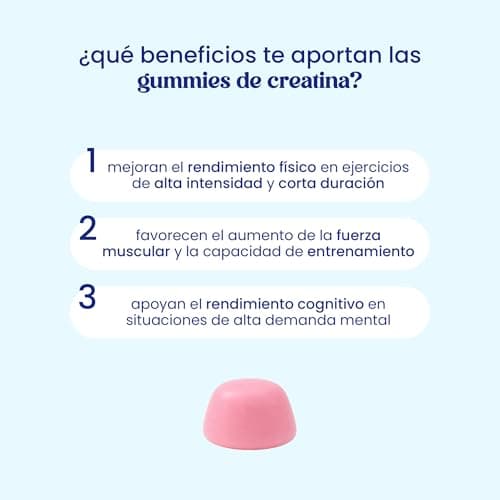 Detalle 2 de Jelly Pills gominolas de Creatina Monohidrato pura (1,5 g por gummy, 60 veganas) sabor fresa