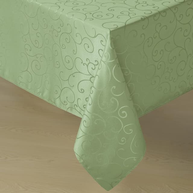 Detalle 2 de Romanstile tovaglia verde salvia 240x140