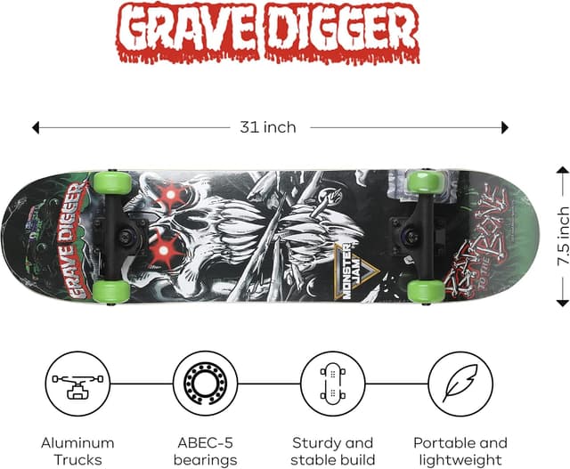 Thumbnail 1 de Skateboard with Graphic Grip Tape for Kids & Teens 🛹