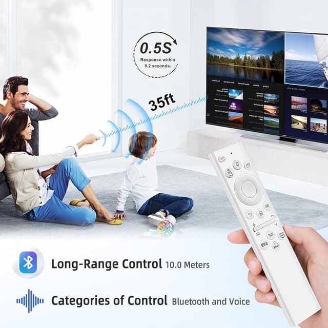 Detalle de BN59-01391A Solar TV Remote with Voice Search for Samsung Smart TVs (2020–2023 Neo LED)