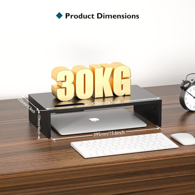 Thumbnail 4 de BONTEC Wood Monitor Stand Riser 420mm