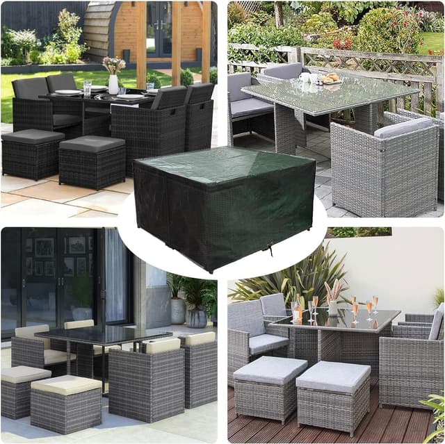 Detalle 2 de RICHIE Waterproof & Breathable Cover for Garden Tables and Patio Furniture (Green, 250x250x90 cm)