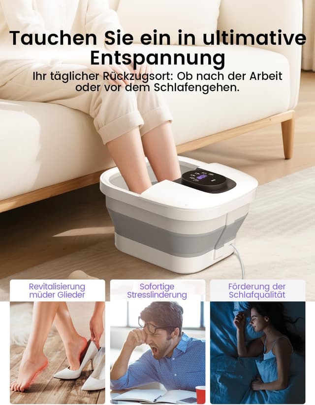 Thumbnail 4 de RIKE Fußbad Faltbares PTC-Heizung & Massage