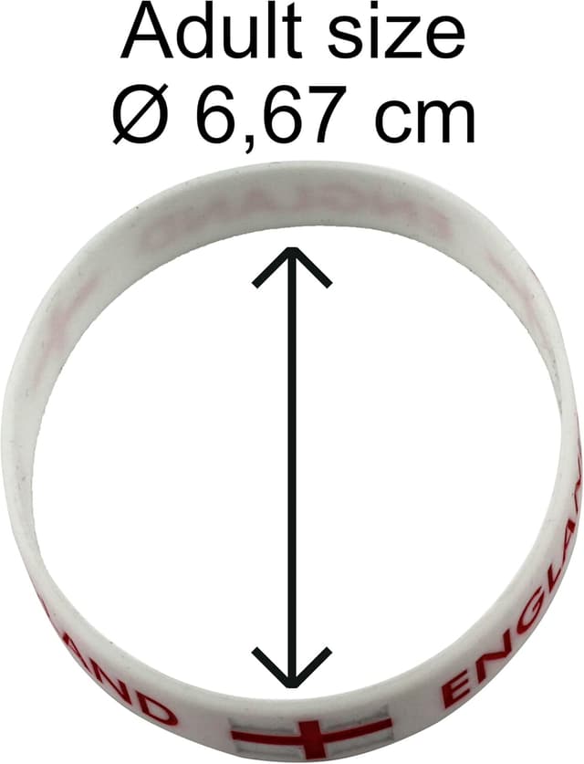 Detalle 1 de Unisex England flag silicone bracelet 202 mm