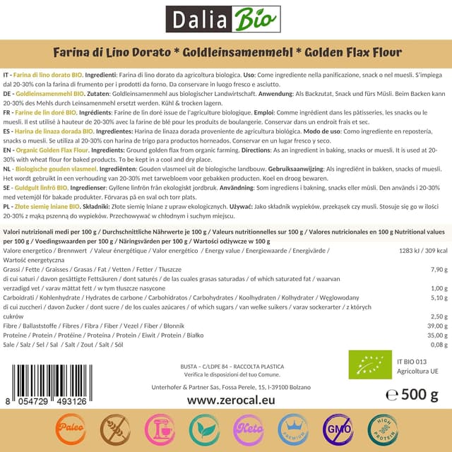 Thumbnail 2 de Dalia Goldleinsamenmehl BIO 500g đŸ