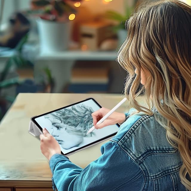 Thumbnail 6 de ProCase Hülle für iPad Air 13 Zoll M4/M3/M2 (2026/2025/2024) mit Smart Cover und transluzenter Rückseite – Silber