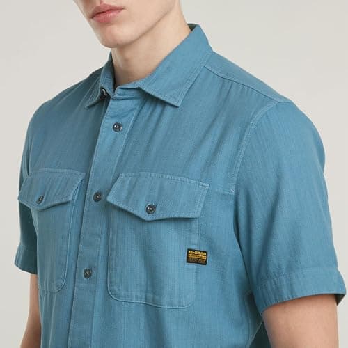 Thumbnail 5 de G-STAR Marine Slim Short Sleeve Shirt S camiseta 1️⃣