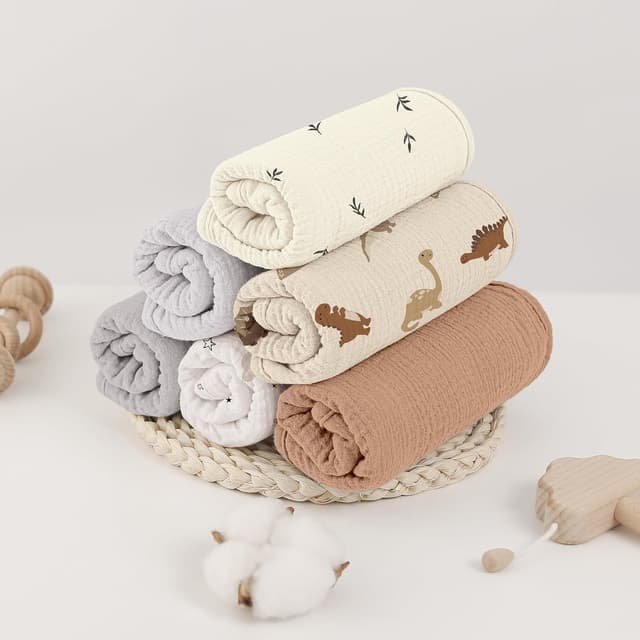 Detalle 1 de Musselin-Spucktücher 6er Pack 50 x 25 cm