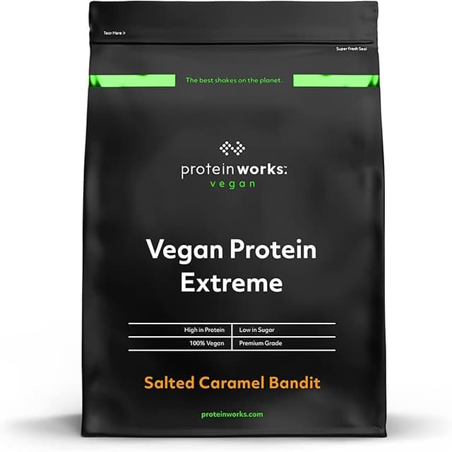 Imagen de Protein Works Vegana Extreme 🌱 1kg | Prótein Vegetal y Sabor Caramelo en OfertitasTOP