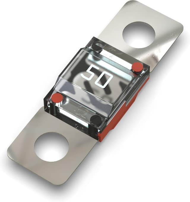 Detalle de Fusible Midi AUPROTEC 50 A rouge à verrouillage à vis (5 pièces) – ISO 8820-5