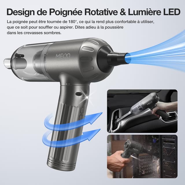 Thumbnail 6 de MECO ELEVERDE 4 en 1 Aspirateur 18KPA pour voiture