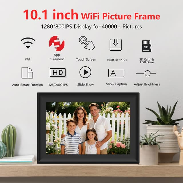 Detalle 2 de AKImart FRAMEO 10.1-inch WiFi Digital Photo Frame with Touch Screen (1280x800, 32GB)