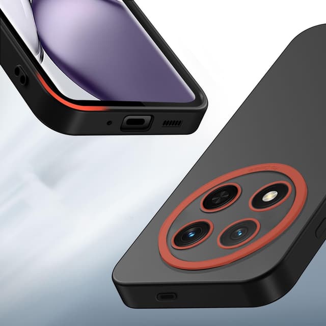 Detalle de Tenphone coque souple en silicone/TPU pour Honor Magic 7 Lite 5G (noir mat) avec protection de caméra