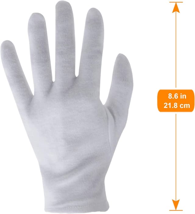 Thumbnail 1 de 3 Pairs White Cotton Gloves for Eczema Care