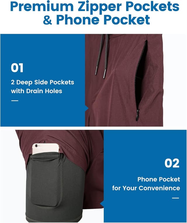 Detalle 1 de MaaMgic 2-in-1-Badehose 7 Zoll für Herren