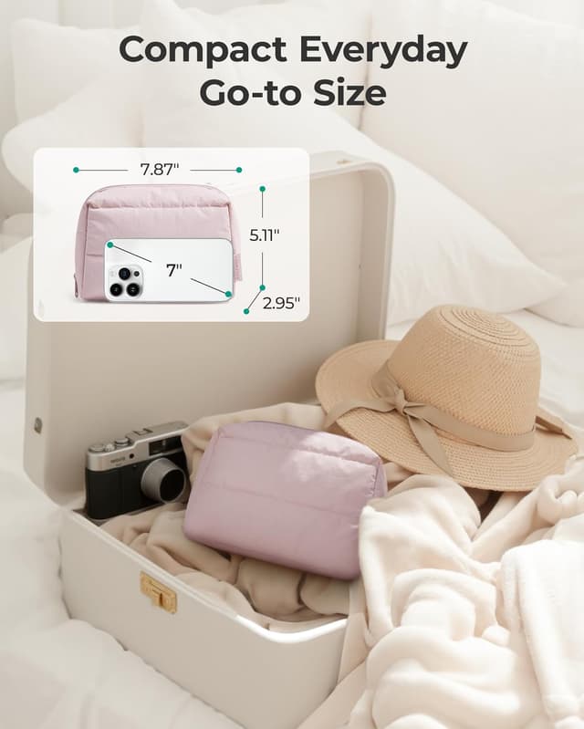 Thumbnail 2 de BAGSMART Cute Puffy Makeup Bag 7.87in