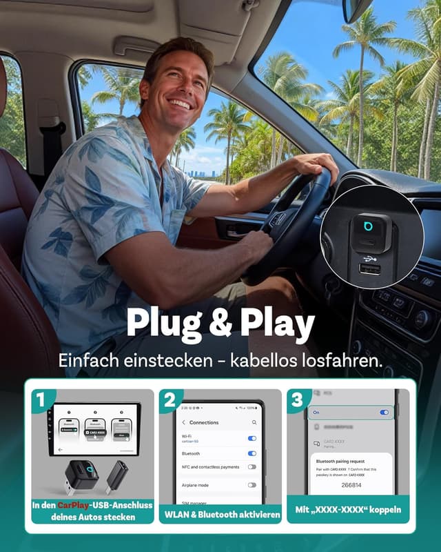 Thumbnail 5 de Ottocast Mini Pico Wireless CarPlay Adapter 2026