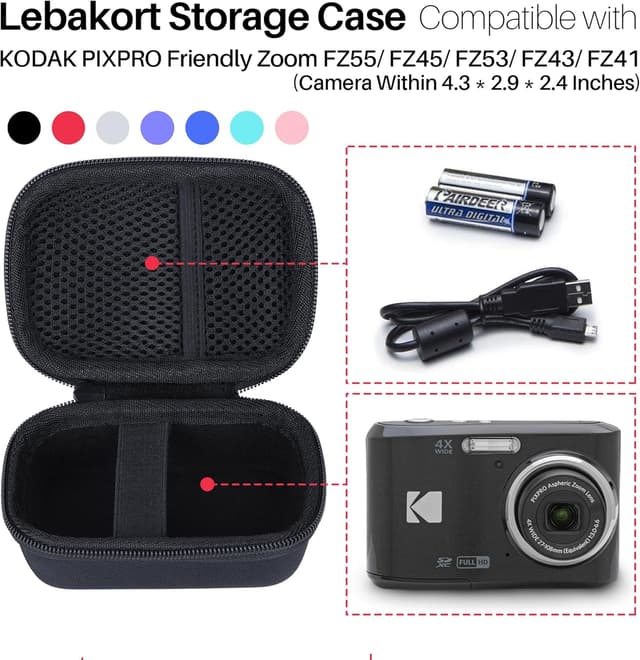 Detalle de Lebakort Storage Case for Kodak PIXPRO Friendly Zoom FZ45 / FZ55 (Purple)