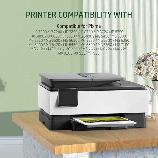 Detalle de Coloran 550 551XL ink cartridges (PGI-550 / CLI-551 XL compatible) for Canon Pixma printers, 5-pack (PGBK/B/C/M/Y)